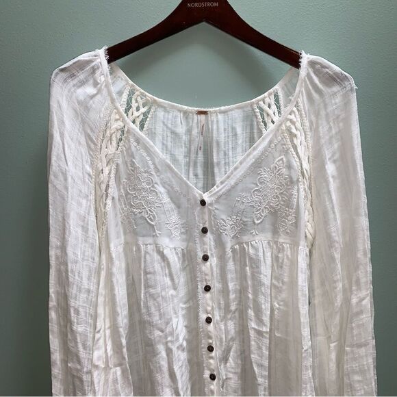 Free People White Blouse XS - Picture 3 of 6